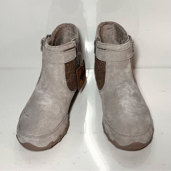 Skechers Bikers High Grade Lite Suede & Sweater Knit Ankle Boot - Picture 4 of 8